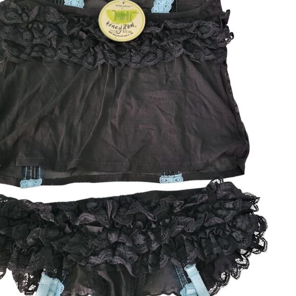 VTG Coquette Y2K Fairy Babydoll Honey Dew Cami Mesh Set Unicorn - Picture 4 of 10